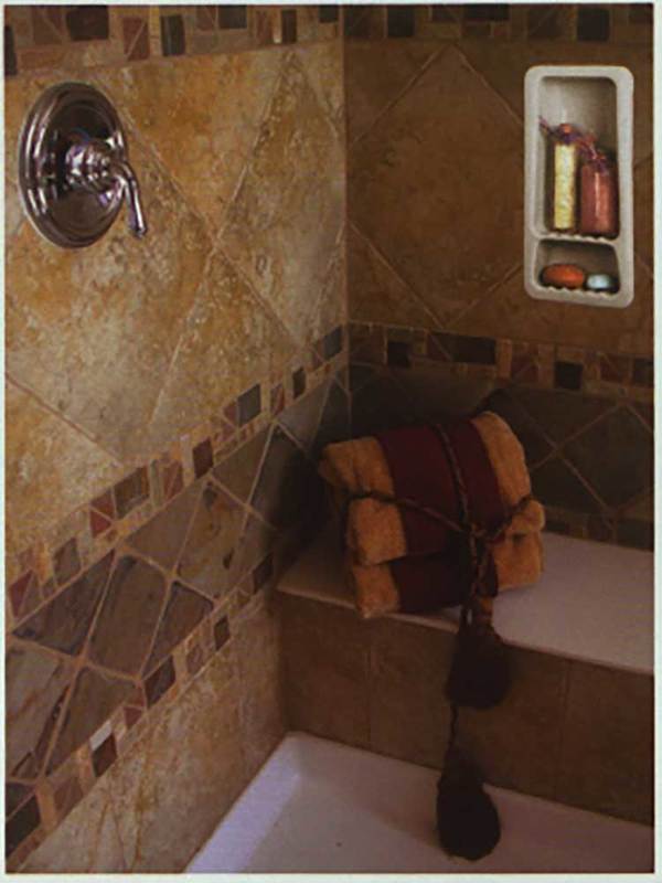 Recessed Shampoo Soap Porcelain Narrow Parchment Matte