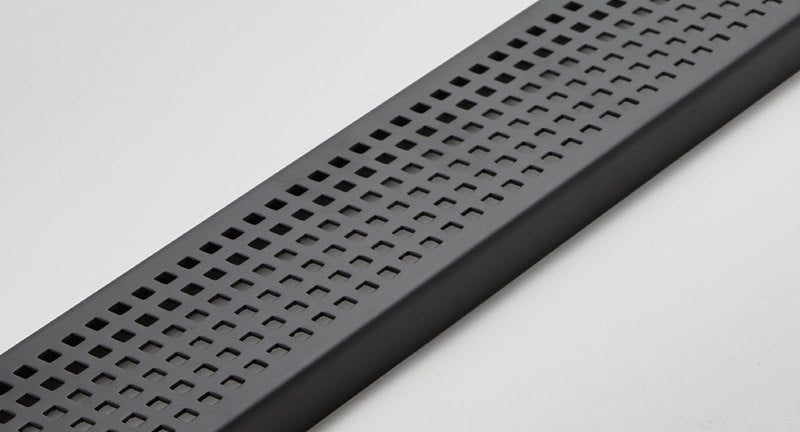 Quartz Linear Shower Drain Matte Black - Quadrato 36