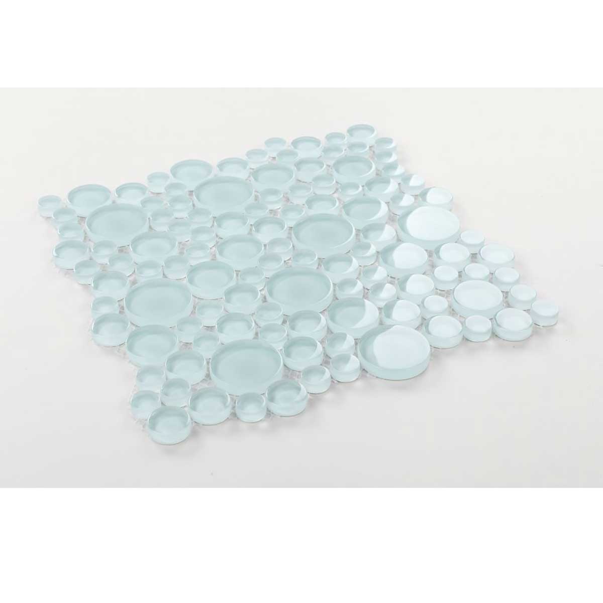 Glossy turquoise glass mosaic tile for bathroom shower wall design