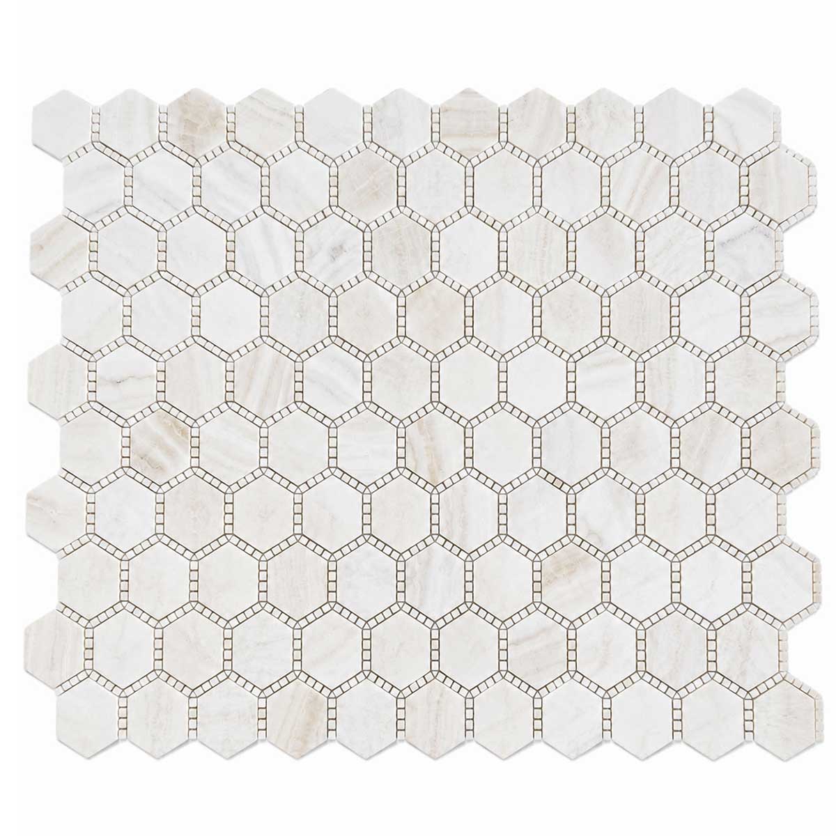 Ivory marble hexagon tile for bathroom floor installation