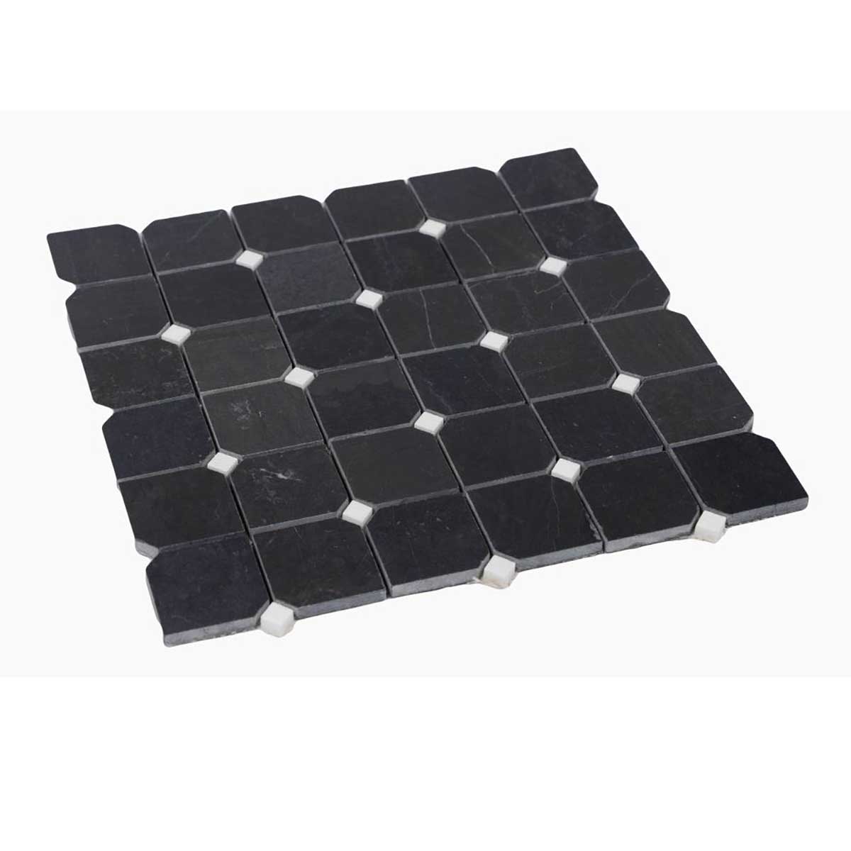 Blue gray marble mosaic tile for bathroom walls and backsplashes
