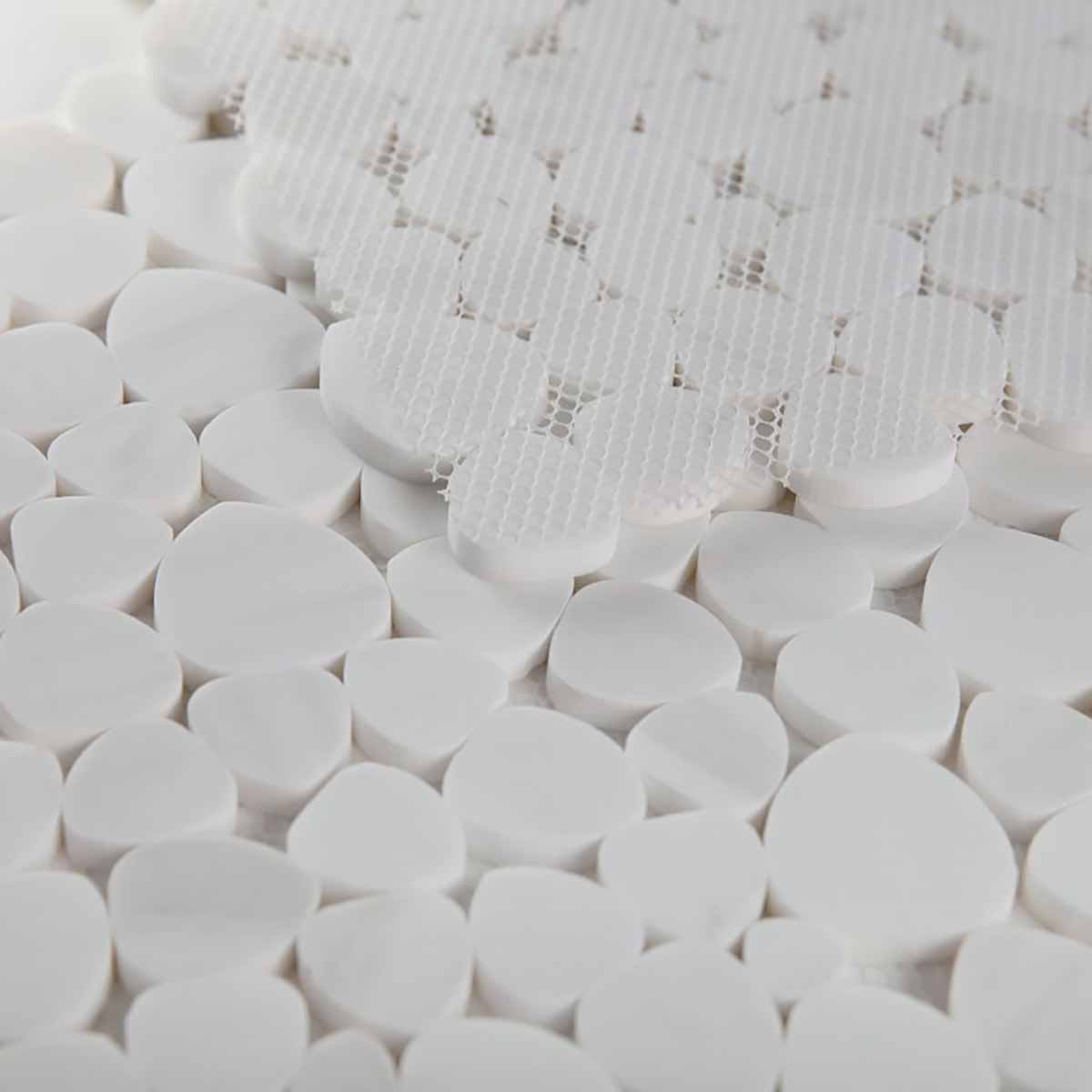 Mosaics Marble Pebbles Heart Shape - Dolomite Honed