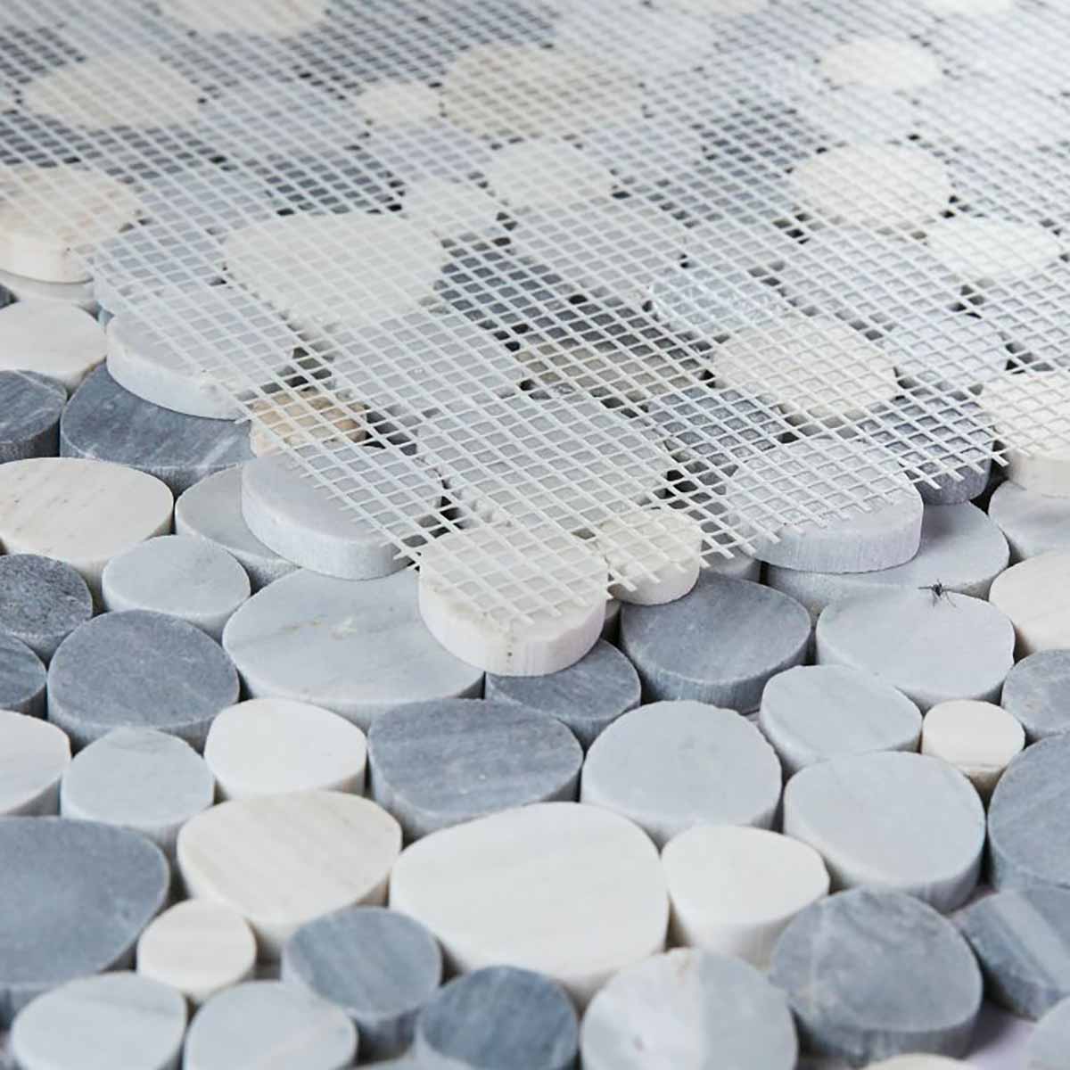Marble Pebbles Mosaics Heart Shape - Italian Blue