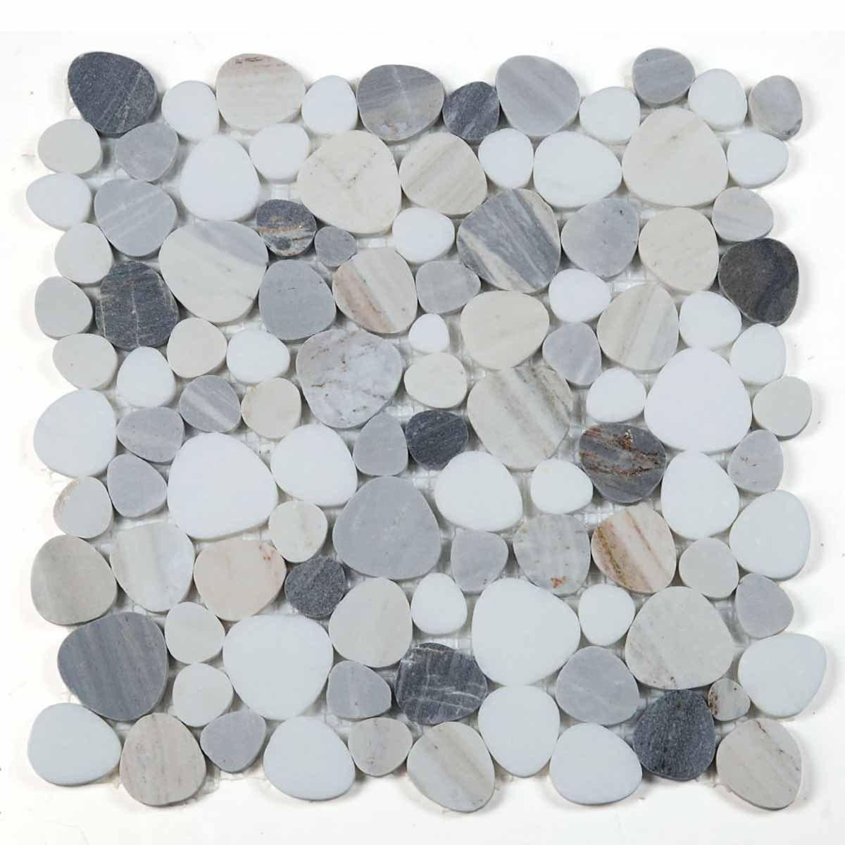 Marble Pebbles Mosaics Heart Shape - Beach Rocks