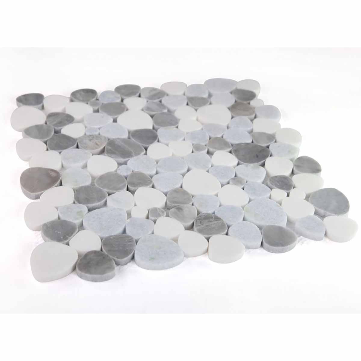 Marble Pebbles Mosaics Heart Shape - Beach Rocks