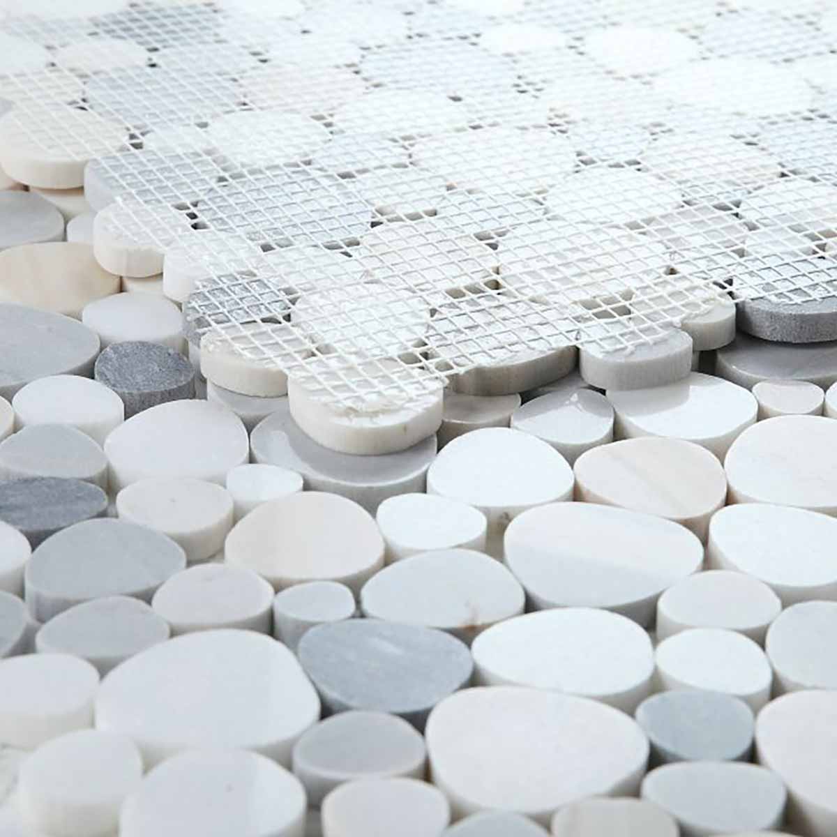 Marble Pebbles Mosaics Heart Shape - Beach Rocks