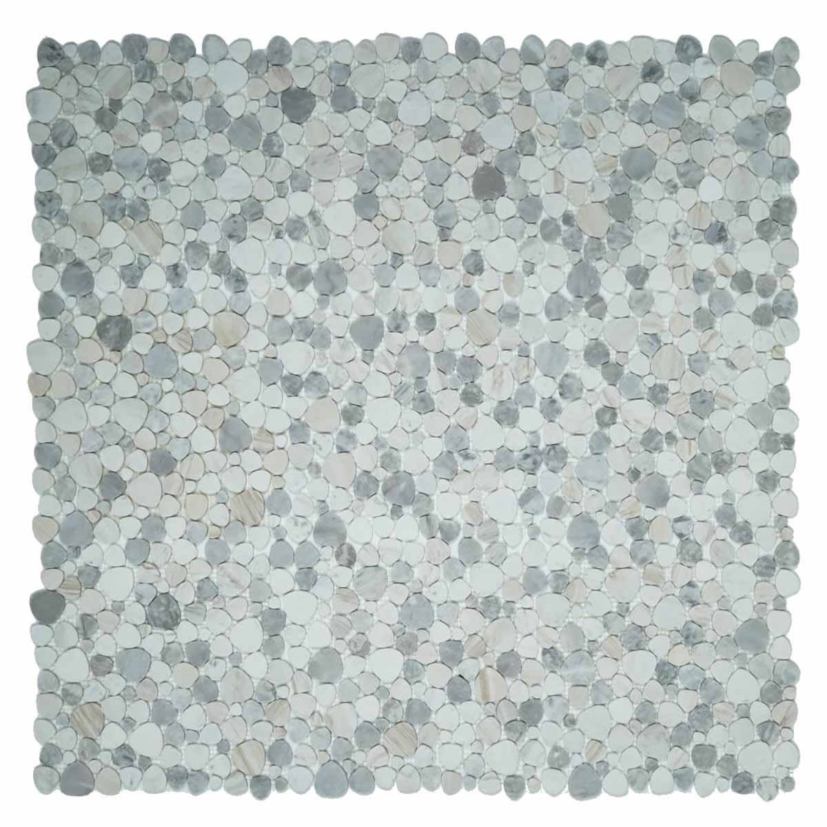Mosaics Marble Pebbles Heart Shape - Honey Honed