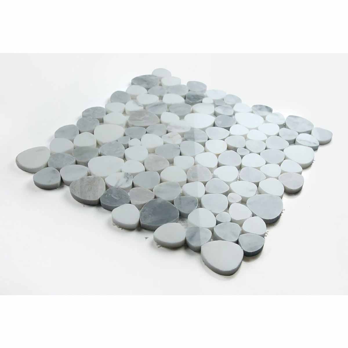 Marble Pebbles Mosaics Heart Shape - Nightfall
