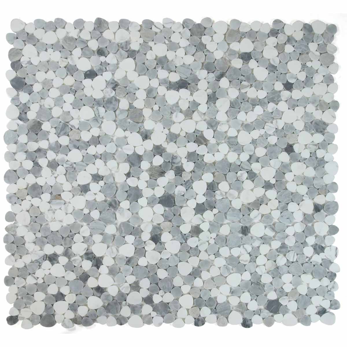 Marble Pebbles Mosaics Heart Shape - Nightfall