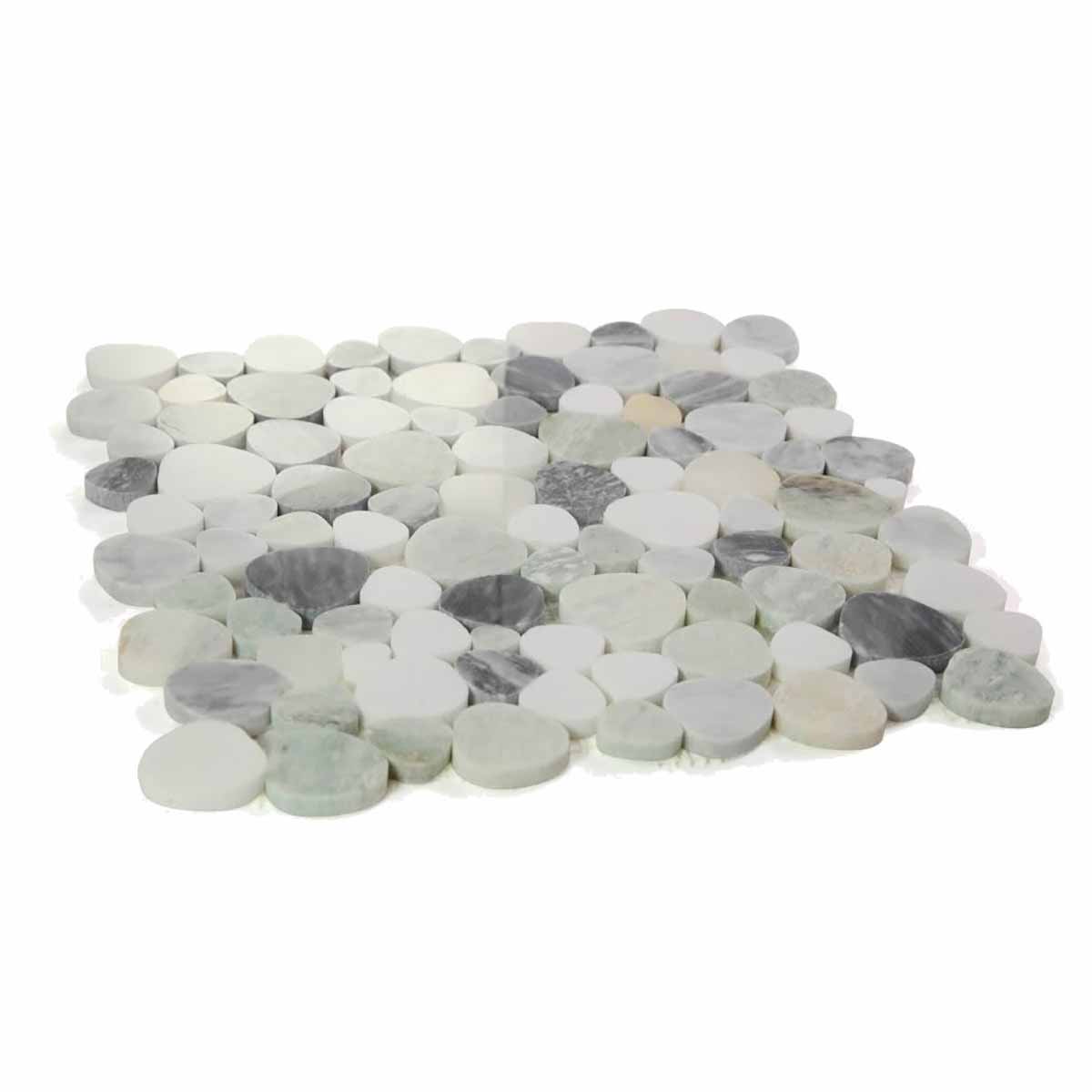 Marble Pebbles Mosaics Heart Shape - Grassland