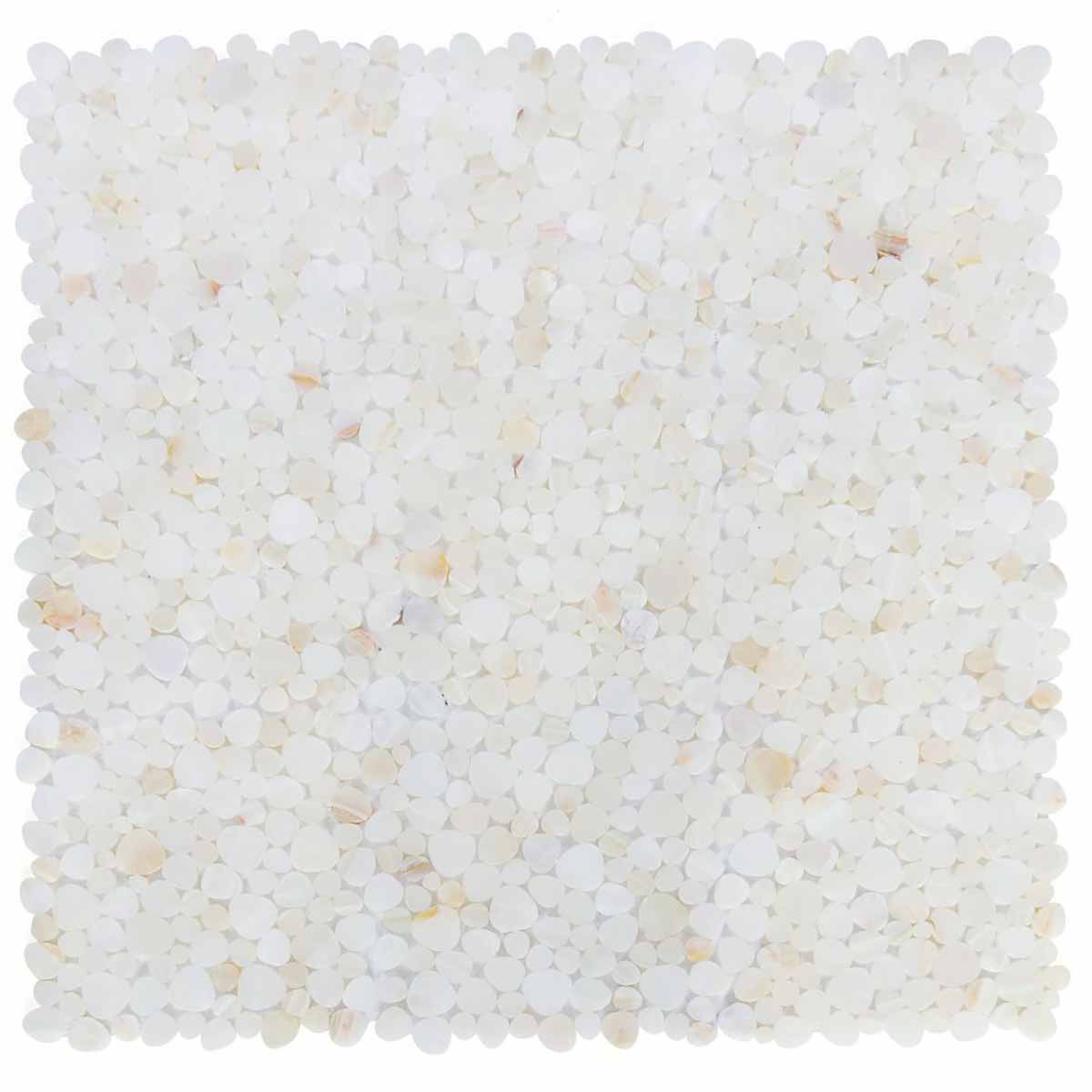 Mosaics Marble Pebbles Heart Shape - Onyx White Gold