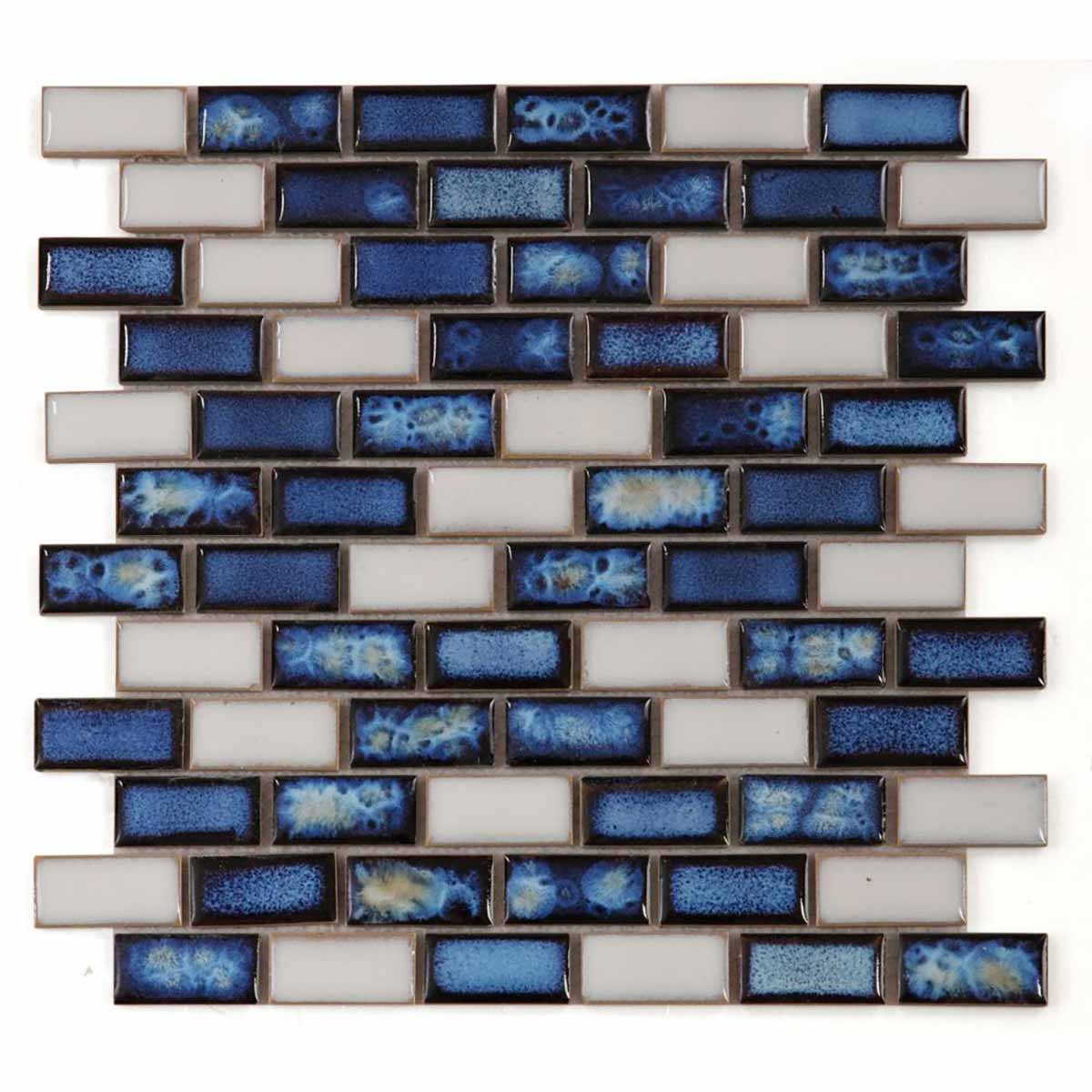 Mosaic Brick Series Handmade Porcelain Tile - Royal Blue