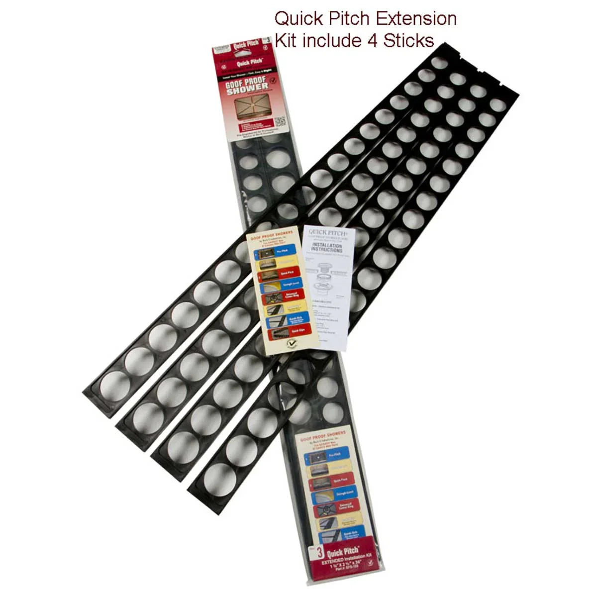 Extended Quick Pitch slope system for waterproof tile showers