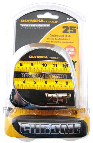 Tape Measure E-Z Read Chrome 25 feet