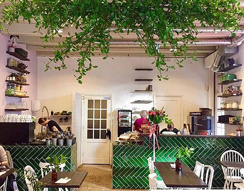 Kaleidoscope Handmade Ceramic Tile 3x12 - Emerald