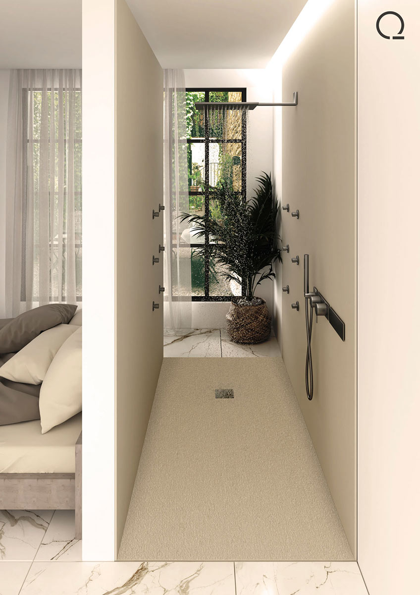 Quare Design Shower Trays Relief Plus Slate Texture 60x36