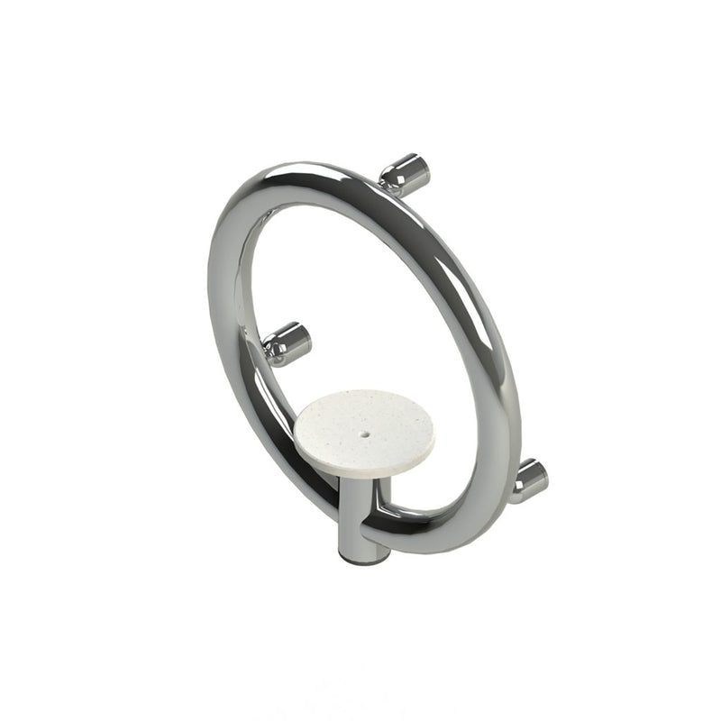 Invisia 2-in-1 Soap Dish with Integrated Circular Grab Bar