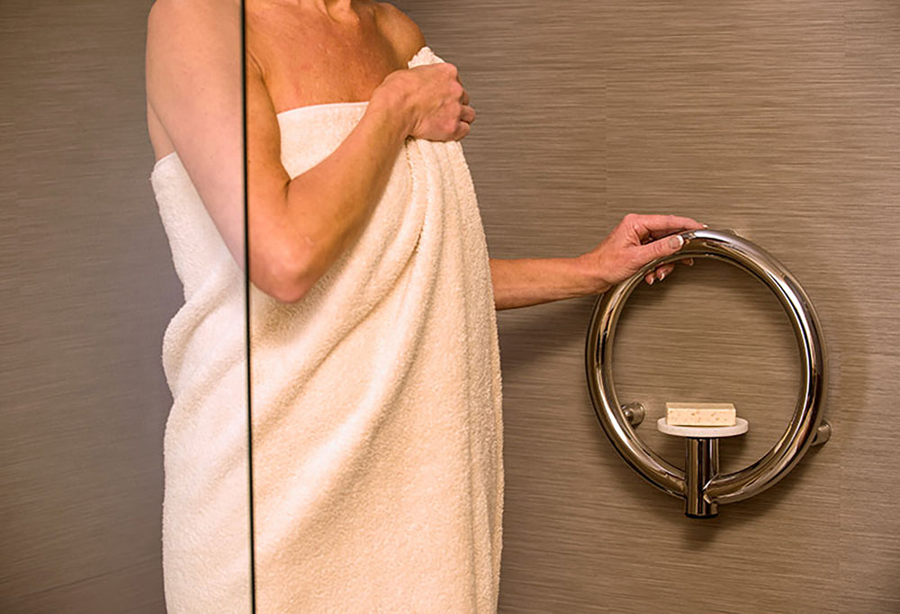 Invisia 2-in-1 Soap Dish with Integrated Circular Grab Bar
