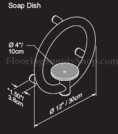 Invisia 2-in-1 Soap Dish with Integrated Circular Grab Bar