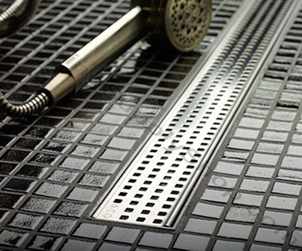 QuARTz Plus 48 Square Linear Shower Drain