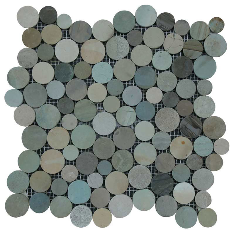 Botany Bay Pebbles Stone Coin Collection - Olive