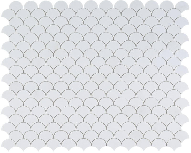 Mosaic Marble Fish Scale - Thassos