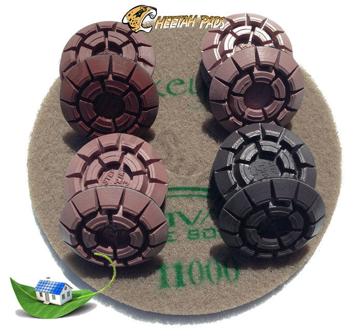 Cheetah Pucks Pads Stone Polishing Pad Kit