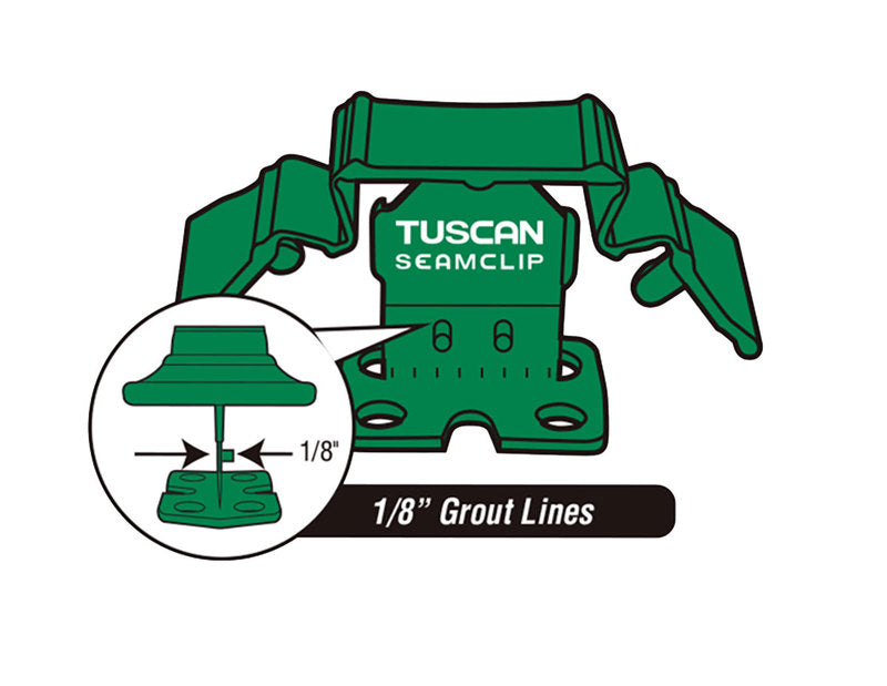 Tuscan TruSpace SeamClip Leveling System - Green 1/8