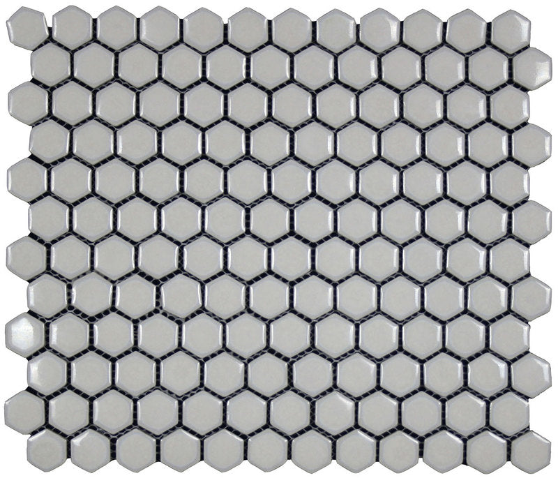 Porcelain Mosaic Tile Hexagon - Opal