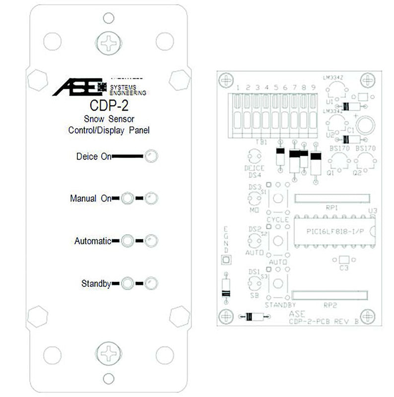 Warmup Snow Sensor Control Display Panel - CDP-2