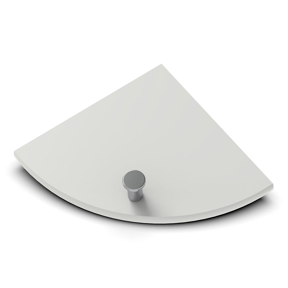 TileWare Boundless Shelving Solutions 6 inch Corner Shelf Dove Grey