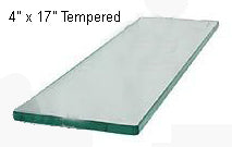 Tempered Glass Shelf Rectangle 17 Diamond