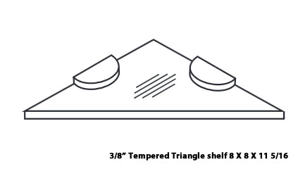 Tempered Glass Shelf Triangle Corner 8