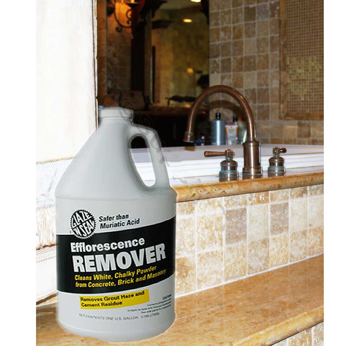 Professional grout haze and cement residue remover for tile surfaces