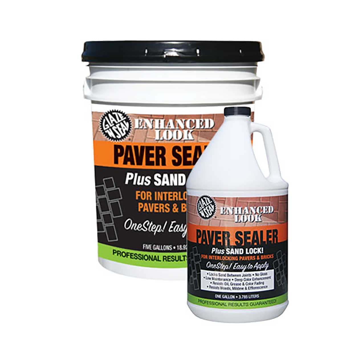 Enhanced look paver sealer locking sand joints between pavers