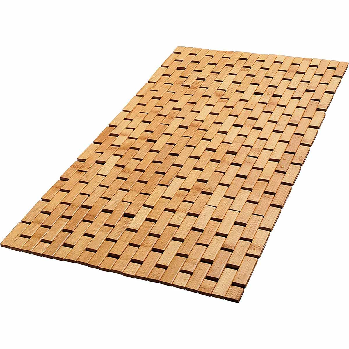 Premium Hand-Woven Outdoor Teak Wood Rug 34x20
