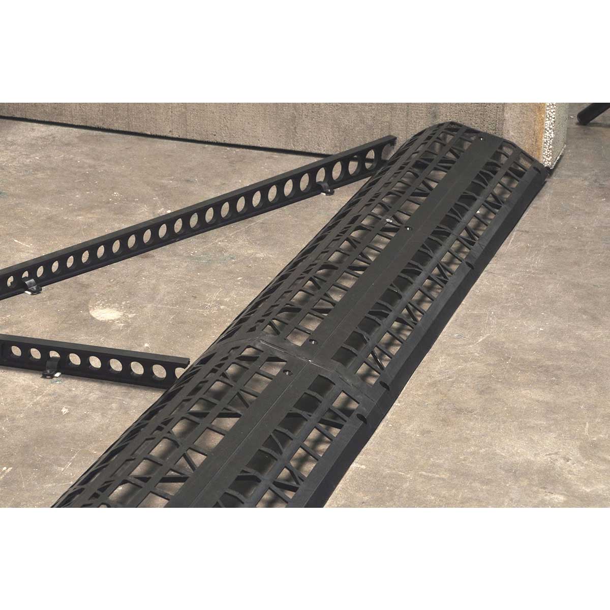 Handy Kirb Wheelchair Accessible Shower Curb installed in shower