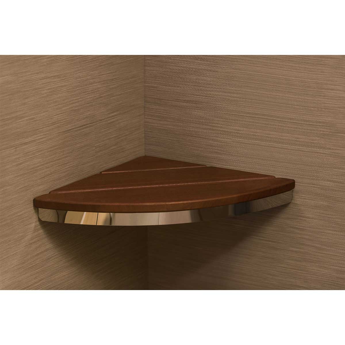 Invisia Bamboo Corner Shower Seat Oil Rubbed Bronze