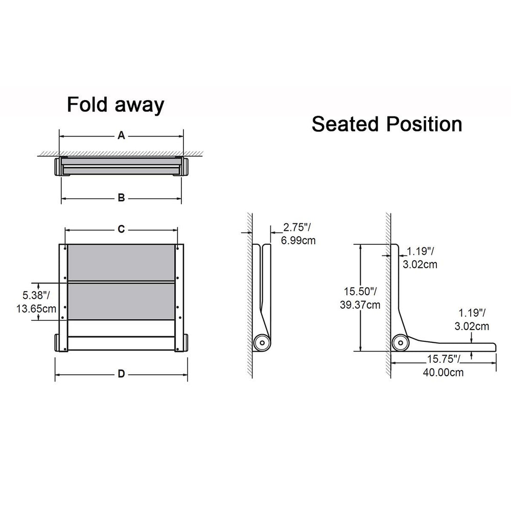 Invisia Bamboo SerenaSeat Fold Down Seat 26 PC
