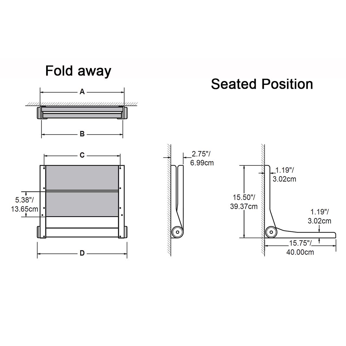 Invisia Bamboo SerenaSeat Fold Down Seat 26 PC