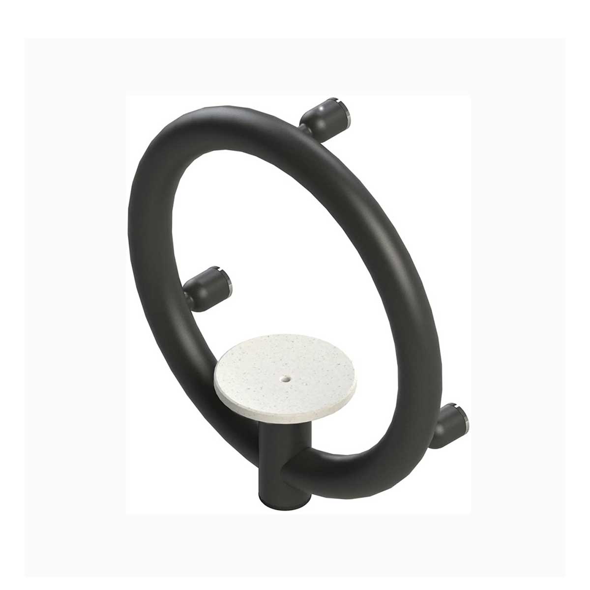 Invisia 2-in-1 Soap Dish with Integrated Circular Grab Bar Matte Black