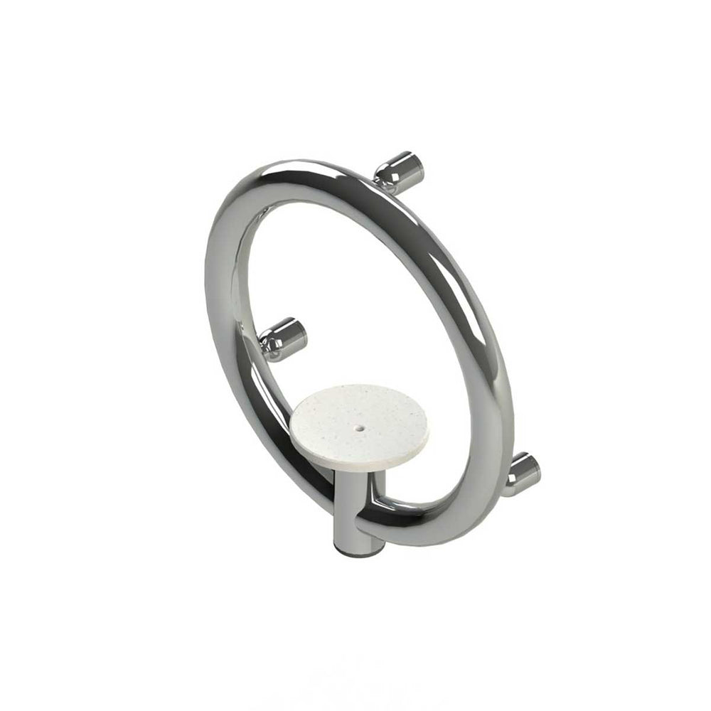 Invisia 2-in-1 Soap Dish with Integrated Circular Grab Bar Polished Chrome