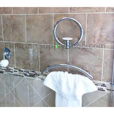 Invisia 2-in-1 Soap Dish with Integrated Circular Grab Bar