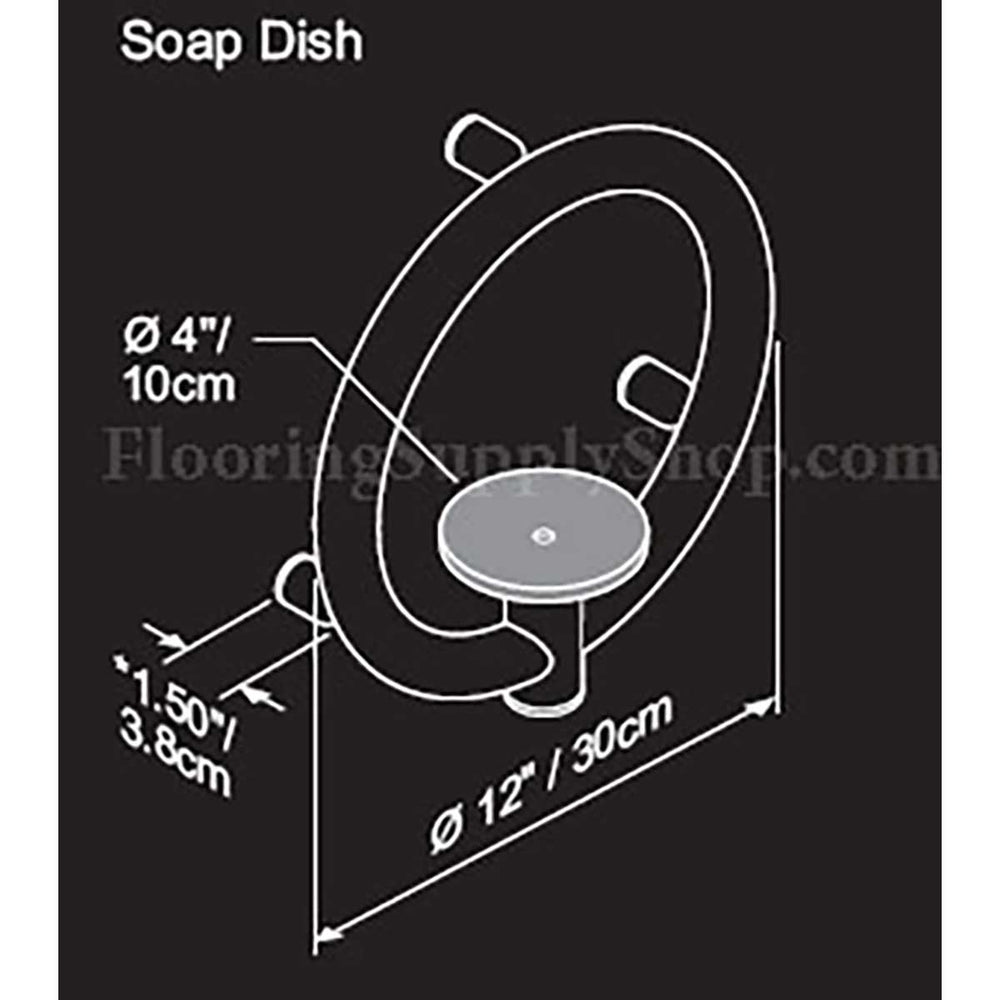 Invisia 2-in-1 Soap Dish with Integrated Circular Grab Bar