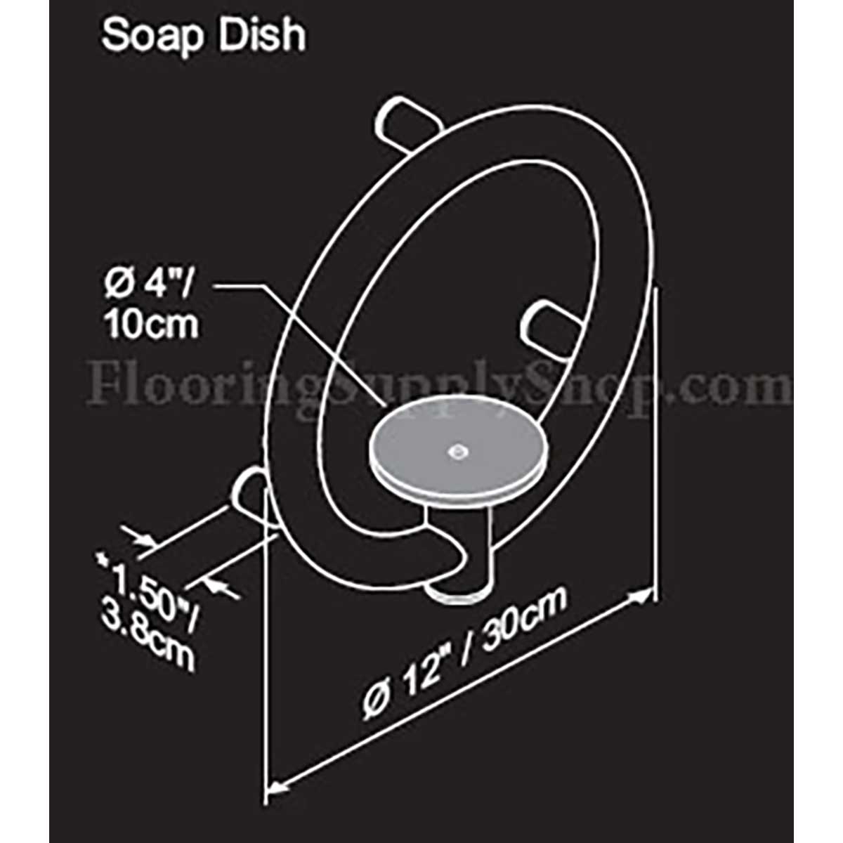 Invisia 2-in-1 Soap Dish with Integrated Circular Grab Bar