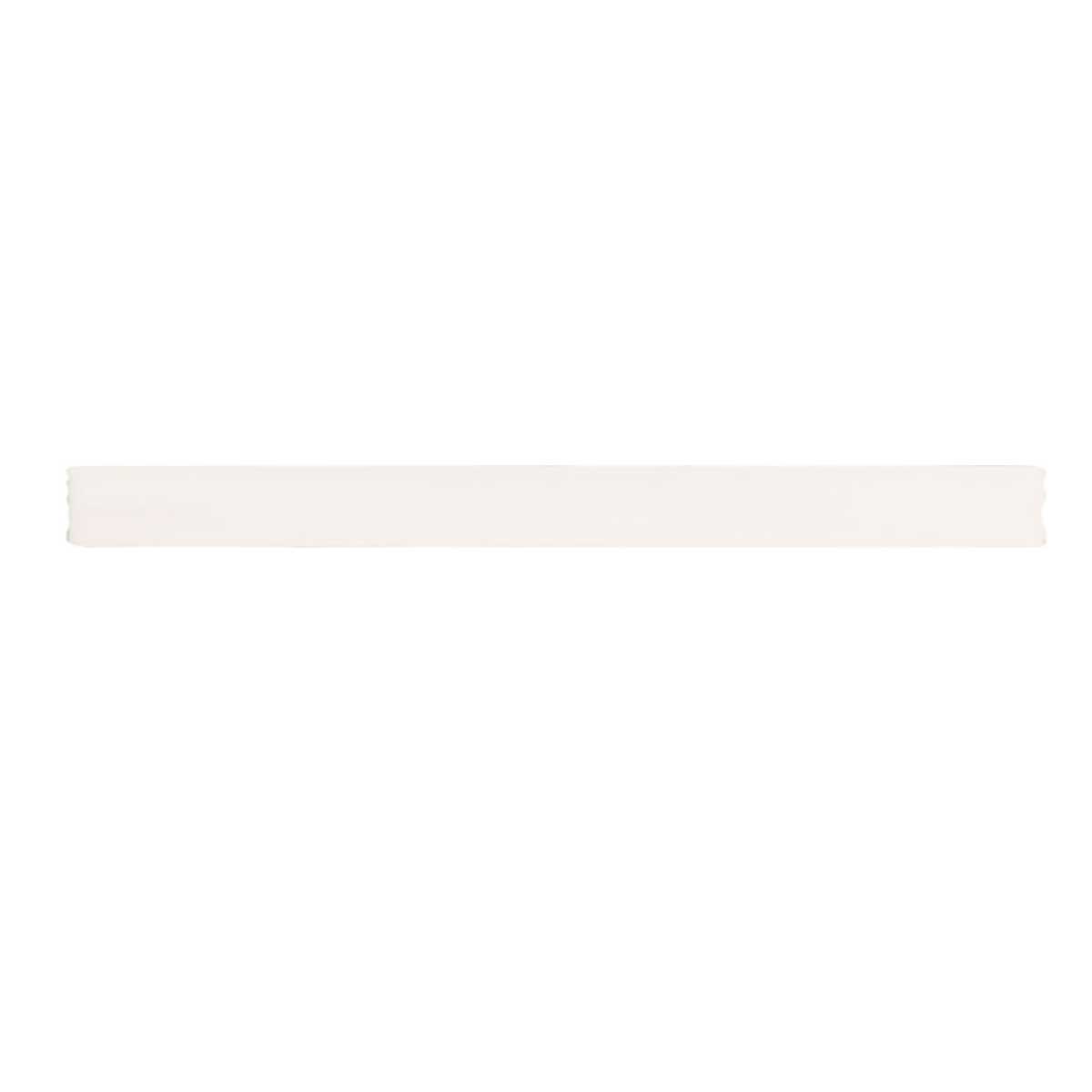 Glossy cream ceramic bullnose trim tile with handcrafted Spanish artisan detailing