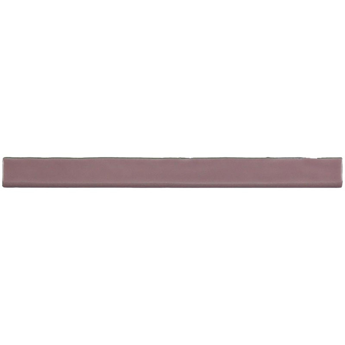 Glossy pink ceramic bullnose trim tile with handcrafted Spanish artisan detailing