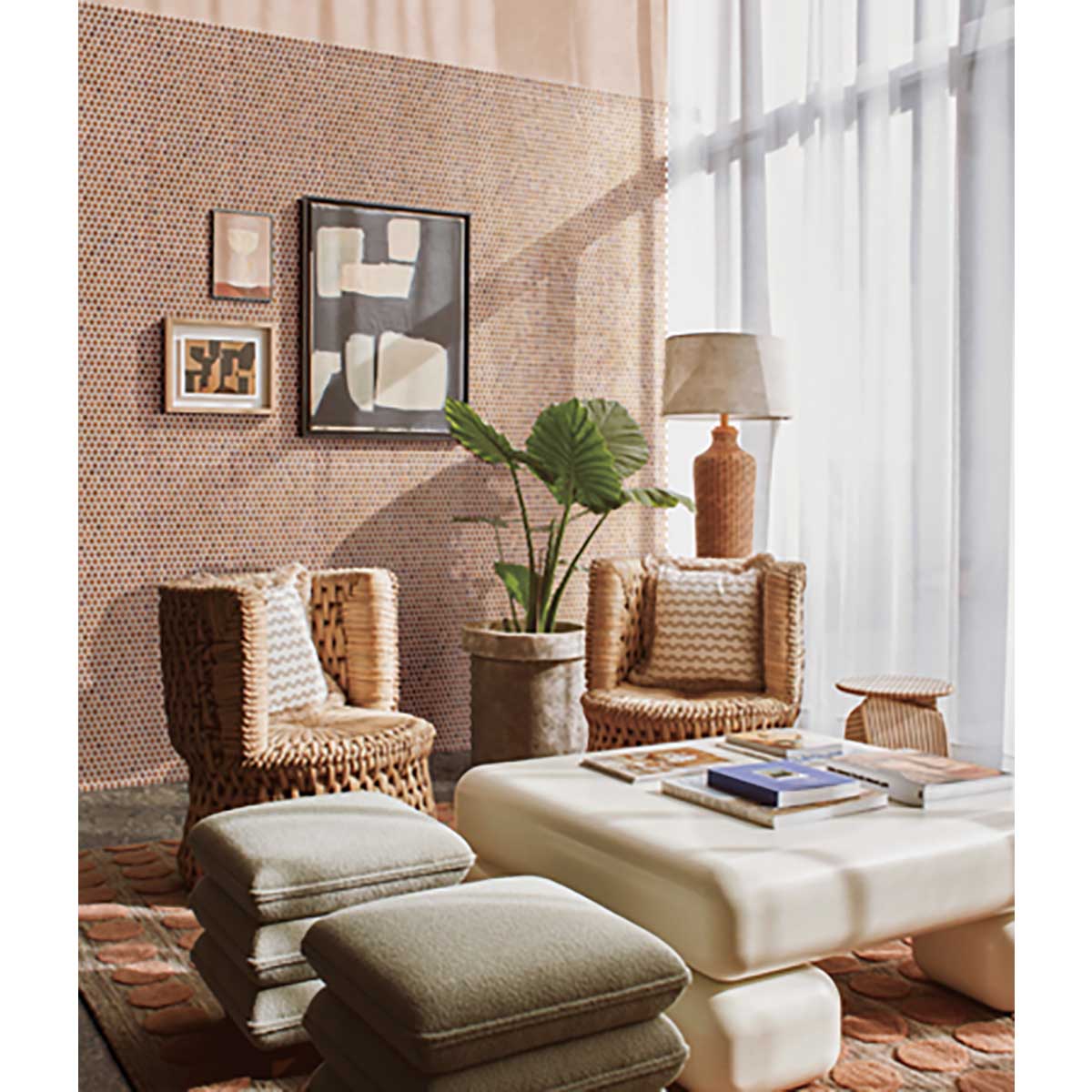Antique Copper Metal Mosaic Tile Wall Accent