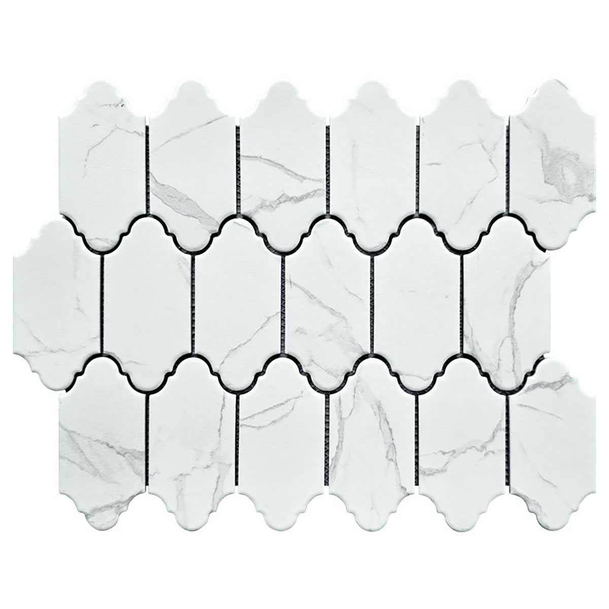 Mini Provenzal Carrara porcelain mosaic tile 2x4