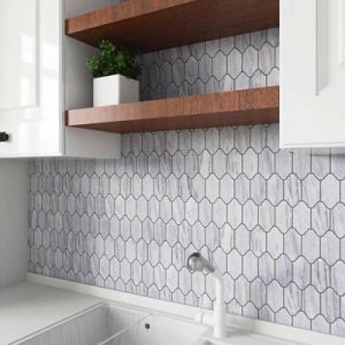 Matte anti-slip porcelain mosaic tile backsplash